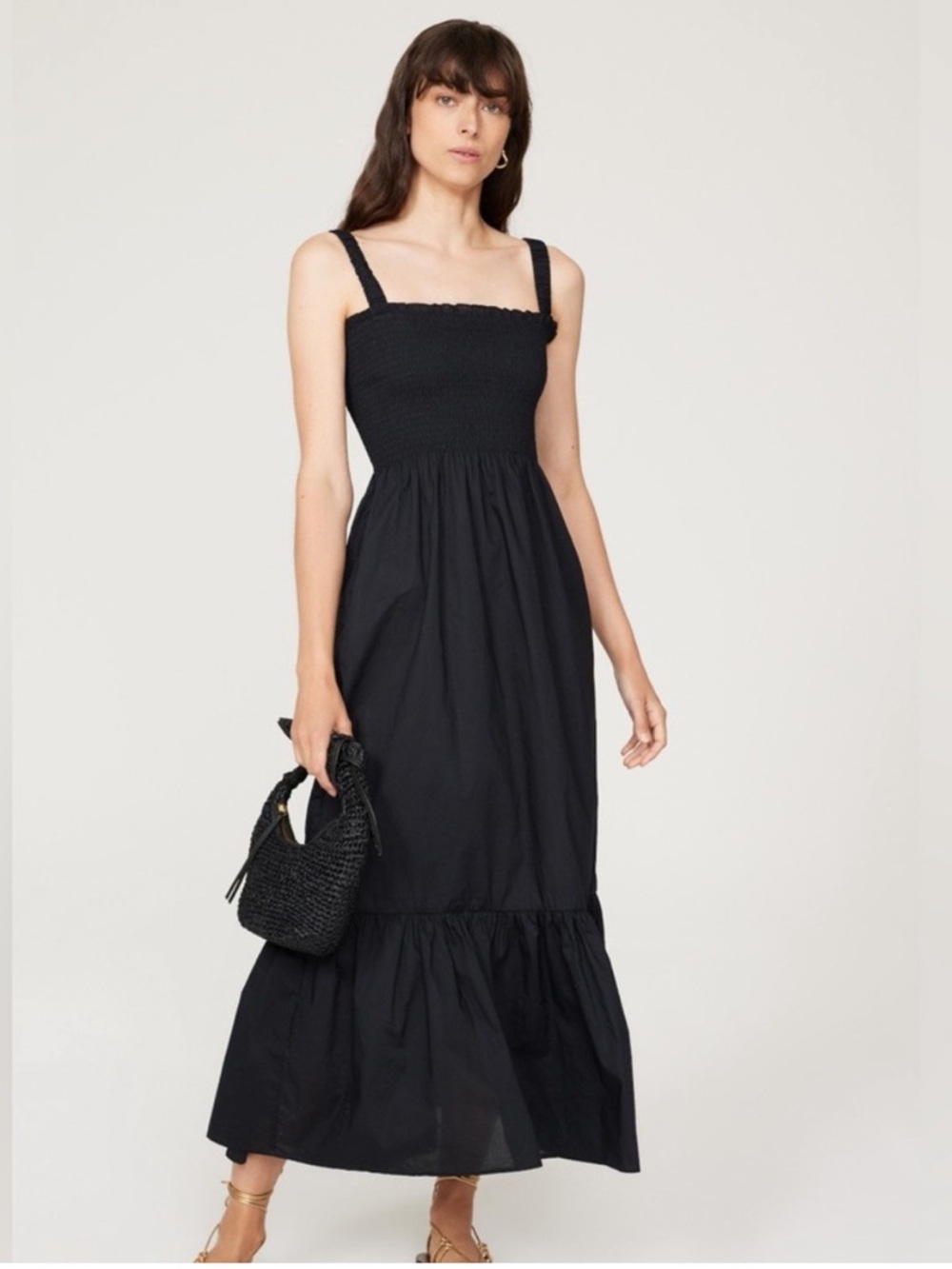 Hill House Anjuli Nap Dress in Black Crepe S